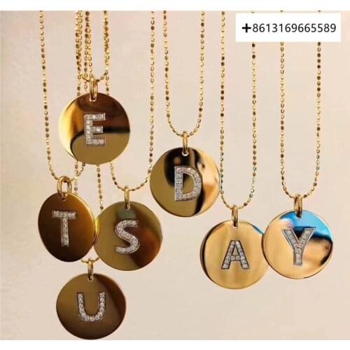 Original 1:1 Coin 26 Letter Necklace