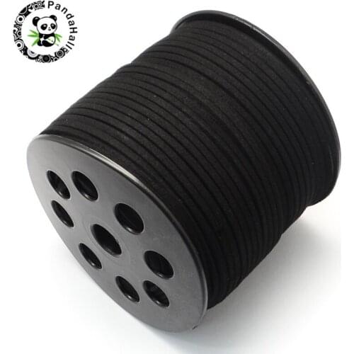 Pandahall 1 Roll Environmental Faux Suede Cord Faux Suede Lace for Jewelry Making Stringing Materials 3.0x1.4mm about 90m/roll
