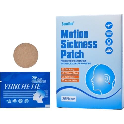 108Pcs Behind Ear Anti Motion Sickness Patch Health Care Fast Acting Chinese Herbal Medical Plaster D0685