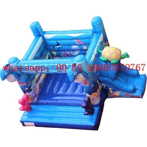 Island Beach Inflatable Combo Inflatable Bounce House with slide