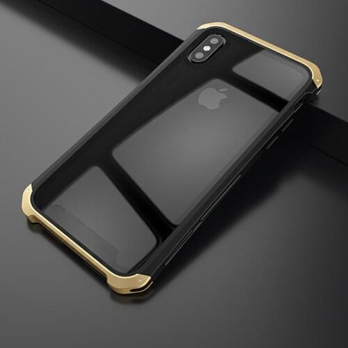 Shockproof Aluminum metal bumper for iphone XR X XS MAX Case Tempered Glass Back Cover For iphone 11 Pro Max 7 8 plus Case Funda