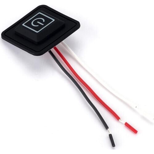 3.7~12V Heated Vest Pants Gloves Electirc Heating Waistband DIY Temperature Controller Rheostat Switch Silicone Button Switch