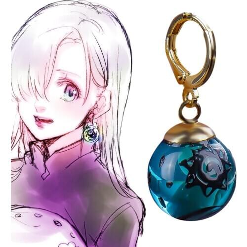 Seven Deadly Sins Elizabeth Earrings Cosplay Elizabeth Liones Ear Stud Jewelry Fans Collection Otaku Gifts Props