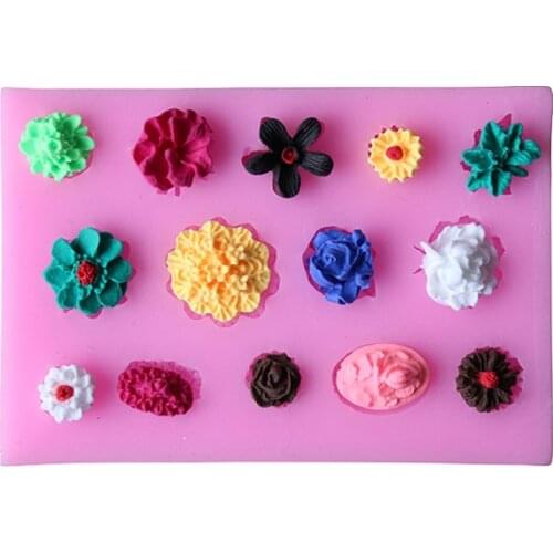 Various Flowers Shape Silicone Mold,Sugar Mold,Chocolate Mold, Cake Decoration Tool, Food Grade Material D412