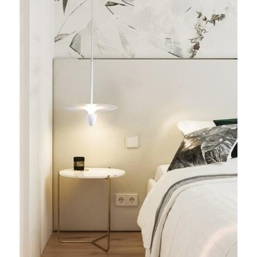 Nordic Lamp Creative Restaurant Bar Modern Minimalist Single Head Bedroom Bedside LED Small Flying Saucer Umbrella Chandelier