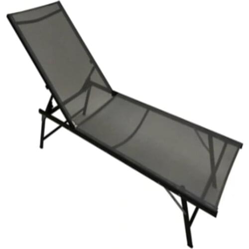 Folding pool chair, beach, garden, outdoor metal, black, 54x32x180 cm its dimensions. Hold more than 180 KG