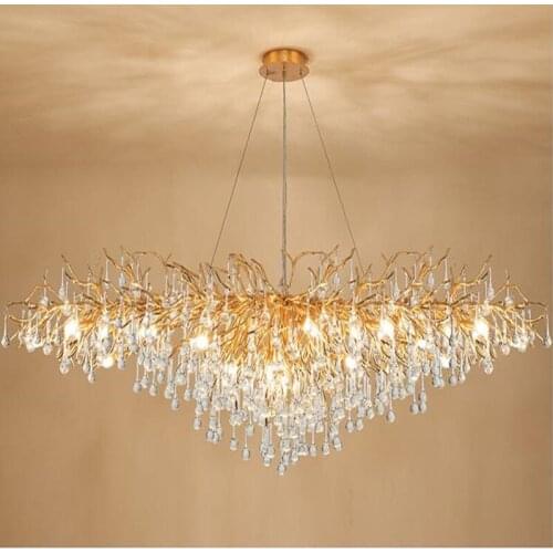 Modern Luxury Crystal LED Chandelier Lighting Home Decoration LOFT Villa Lustre Living Room Hotel Hall Art Indoor Decor Lighting