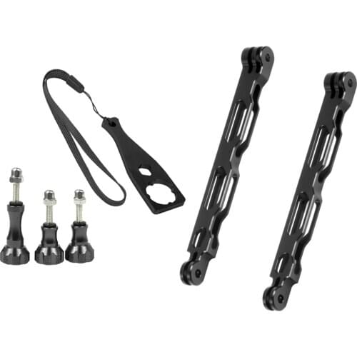 Tactical Grip Selfie Extension Arm Lengthen Rod Tripod Mount Thumb Screw for Osmo Action insta360 One R X for Gopro Accessories