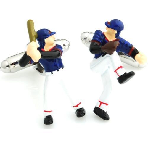 YH-1923 Novelty Sports Softball Cufflinks - Factory Direct Wholesale