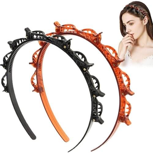 Braider Hair clip Twist Plait Clip Front Hair Hoop Multi-storey Wisp Air Weave Headband Styling Tool Double Bangs Knitting Hair