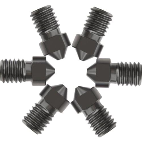 1/2pcs Hardened Steel Die Steel Nozzle for E3D HOTEND V6 Thread Extruder Hotend Nozzle 1.75mm filament for prusa i3 3D Printer