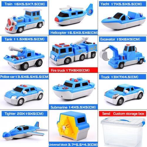 14pcs Magnetic Construction Engineering Excavator Truck Boat Car Plane Magnetic Building Blocks Educational Toys For Children