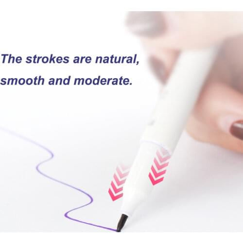 2pcs Blue Tattoo Marker Pen with Ruler Microblading Skin Marker Pen for Permanent Makeup Eyebrow Lip Tattoo Accessories Supplies