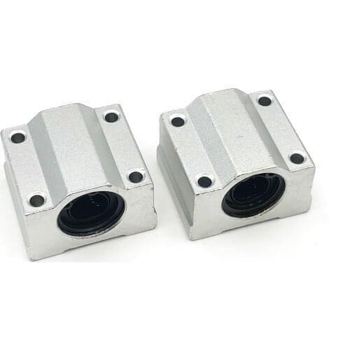4pcs/Lot SC10UU SCS10UU 10mm Linear Motion Ball Bearing Slide Block Bearings Aluminium Alloy For 3D Printer CNC Parts
