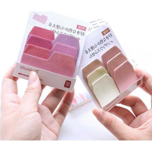 60 sheets/pack Gradient Cute Kawaii Memo Pad Sticky Notes index Bookmark Planner Notepads Stationery Office School Supplies