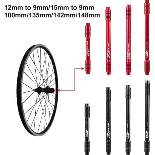 Lixada 12mm to 9mm QR Adapter MTB Bike Thru Axle Hub Quick Release 100/135/142/148mm Bicycle Front Wheel Hub Adapter