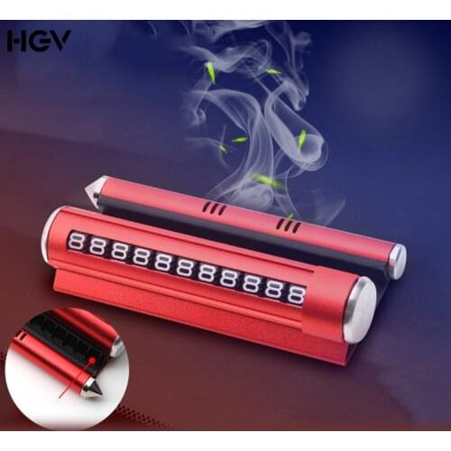 Car Temporary Parking Card Safety Hammer Phone Number Card Plate Rotary Telephone Number Car Park Stop Automobile Accessories
