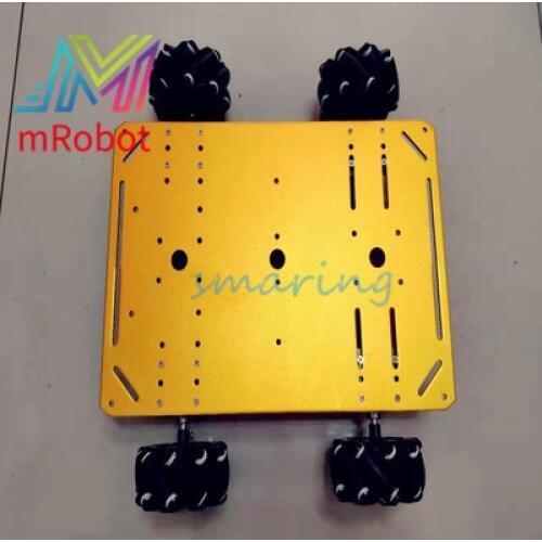 Mecanum Wheel Metal Smart Car Chassis with 4 Motors Car Omni-Directional Car ROS Car Four-wheel Drive Car