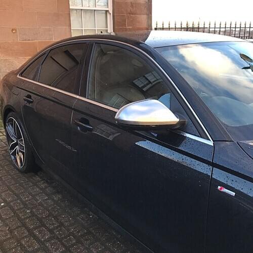 For Audi A6 C7 S6 2012-2018 Car Rearview Mirror Shell Cover Protection Cap Matte Chrome Wing Mirror Cover Car Accessories