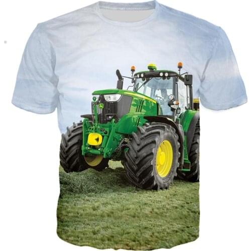 Farm machinery weapon oversized 3D printed T-shirts mens hip-hop shirts boys casual streetwear mens T-shirts