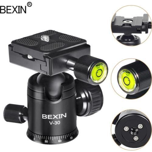 BEXIN Camera ball head video dslr tripod head mount mini ballhead 360 degree rotating panoramic head for tripod dslr camera