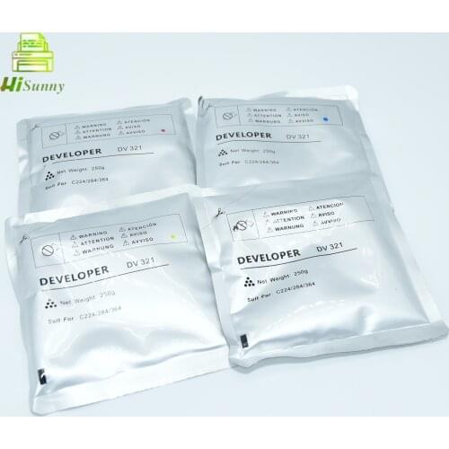 Imported DV321 DV-321 Developer for Konica Minolta Bizhub C224 C284 C364 C 224 284 364 Iron Powder CMYK for 1set