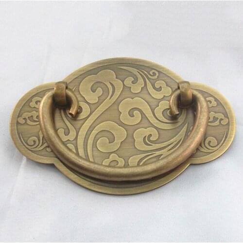 Chinese Antique Drawer Knob Furniture Hardware Classical Wardrobe Cabinet Shoe Door Handle Closet Cone Vintage Pull Ring