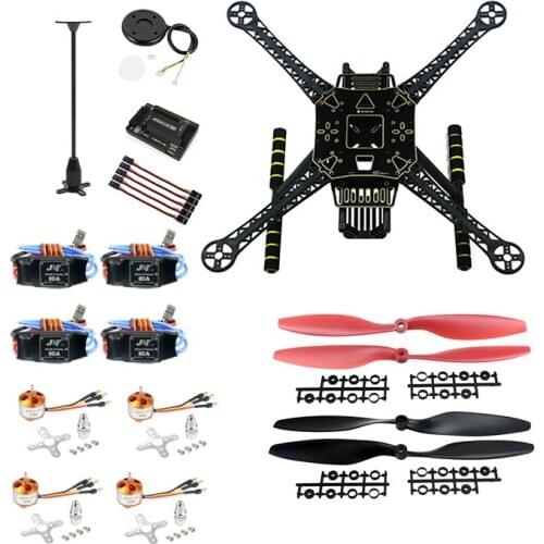 S600 4-Axle DIY Drone Kit PNP 600mm Frame Kit Landing Gear SkidAPM2.8 Flight Control 30A ESC 930KV Motor 1045 Paddles