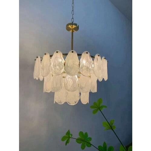 Beautiful Cloud Coloured Glaze Chandelier Modern Simple Atmosphere Dining Room Bedroom 2021 New Nordic Network Red Light