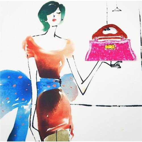 Girls Bag Metal Carbon Steel Cutting Tool Die for Scrapbooking Embossing Stencils DIY Decorative Cards Making