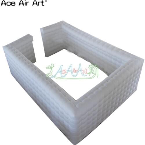 9x5.4x2.1m Angle air walls inflatable cubic wall,exhibition room divider structure with 1 entrance on sale for France