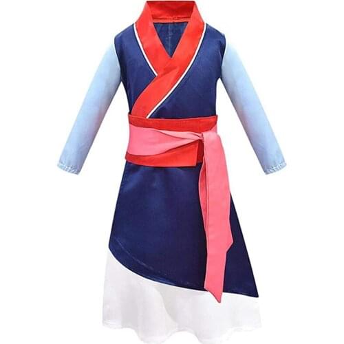 Mulan Cosplay Dress For Girls Mushu Cosplay Costume Kids Halloween Stage Costumes Carnival Costumes for Children