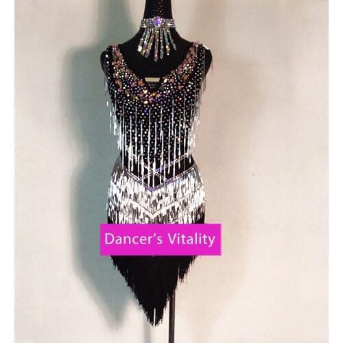 Latin Dance Clothes Childrens High-end Dress Competition Skirts New Adult Profession Performance Dancing Clothing