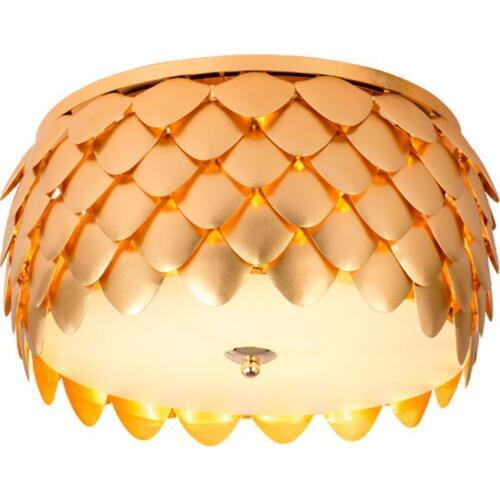 Nordic Post modern Atmospheric Living room Ceiling lights Restaurant pinecone model Ceiling mounted lamps Gold aluminum body