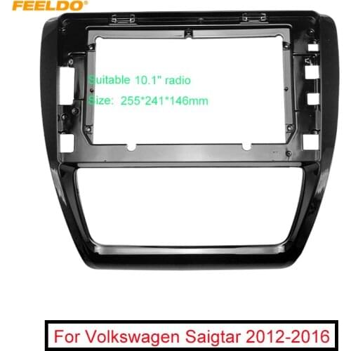 FEELDO Car Audio Fascia Frame Adapter For Volkswagen Sagitar 9" Big Screen 2DIN Dash Fitting Panel Frame Kit