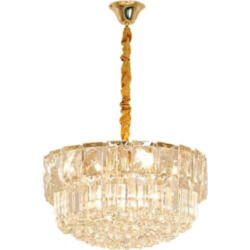 Luxury Crystal LED Chandeliers Lighting Lustre Dia.50cm Warm Romantic Foyer Dining Room Bedroom Suspension Luminaire New Arrival