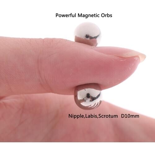 Ultra Powerful Magnetic Orb Nipple Clamps Magnetic Clitoris Bondage Nipple Clamps Adult Games Erotic Sex Toys For Women Couples
