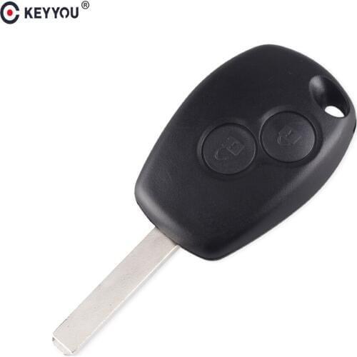 KEYYOU 15pcs 2 Buttons Car Remote Key Fob Entry Shell Case Blade For Renault Modus Clio 3 Kangoo Twingo replacement
