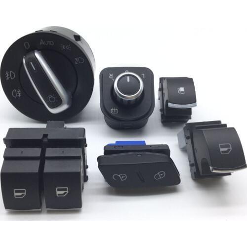 Window Mirror Headlight Door Control Switch For VW Passat B6 Golf MK5 6 R32 GTI MK5 Rabbit Tiguan 5K3 959 857 5ND 941 431B
