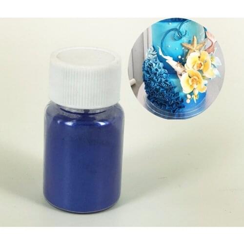 Pearl Blue cake baking tools fondant pigment color food coloring 10g per color plated fruit plate snack-Edible Powder Coating