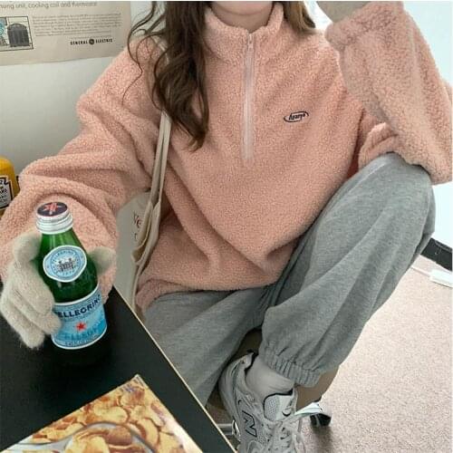 Autumn 2021 winter hoodies women korean harajuku fashion tops personality vintage embroidery letter turtleneck sweatshirt women