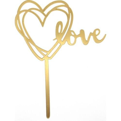 100 pcs/lot Mixed Happy Birthday Cake Topper Acrylic Letter Cake Top Flag Decoration for Birthday Party Wedding Supplies