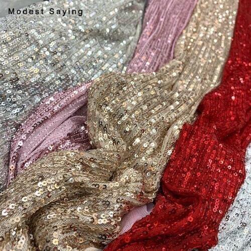 2019 Champagne Scales Sequins Fabric for Evening Dresses Wedding Party Sparkly Dense Mini 3mm Sequins Cloth DIY Photo Backdrop