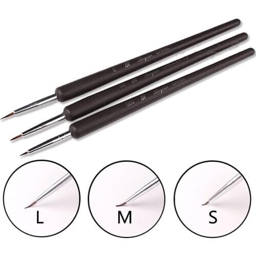 3pcs/set Tiny Acrylic French Nail Art Liner Painting Tools Drawing Pen Brush Beauty Tools For Nail Decoration dropshipping