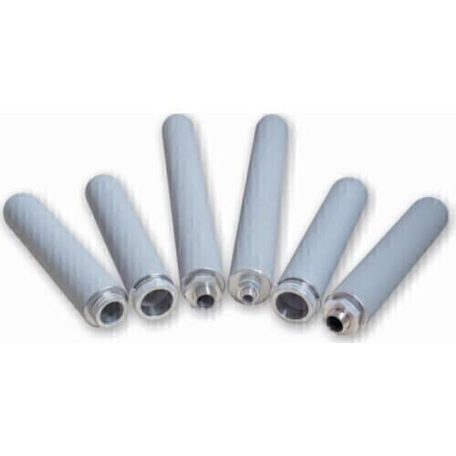 6Pcs M12 14×3×50mm Titanium Rod Filter Element for The Separation and Purification of Solid-liquid and Solid-gas