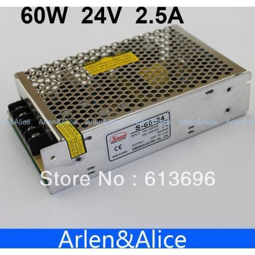 60W 24V 2.5A Single Output Switching power supply for LED Strip light