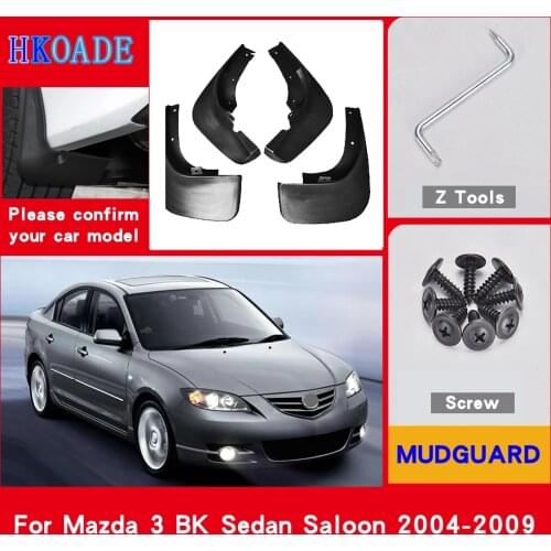 Car Fender Mud Flaps For Mazda 3 BK Sedan Saloon 2004-2009 Mudguards Splash Guards Fender Mudflaps Car Fender Accessories