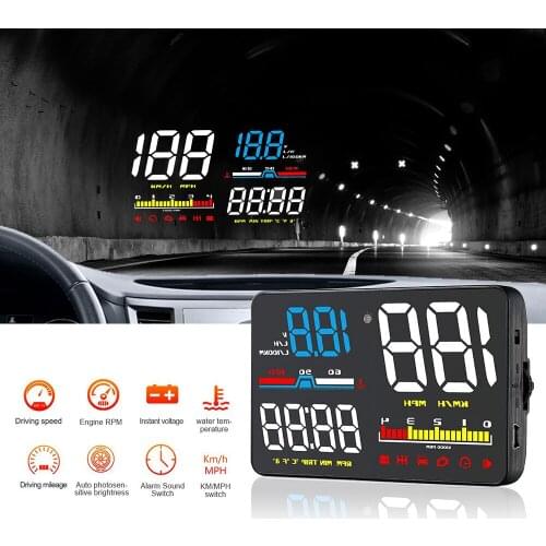 Speedometer HUD Display Windshield Screen Projector Car Head Up Display OBD2 Diagnostic Tool Digital Security Alarm