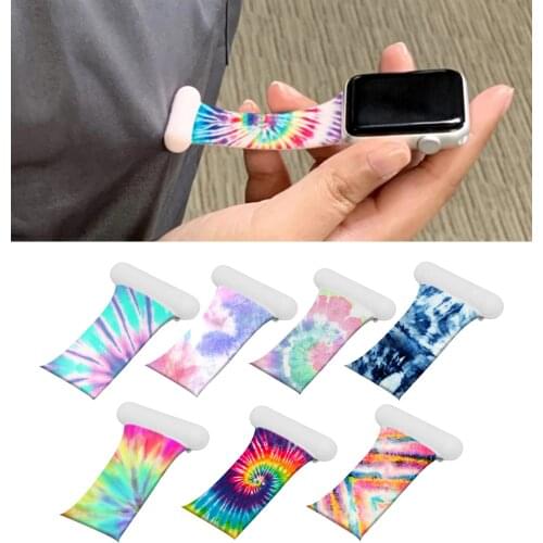 Women Girls Nurse Watch Band Pins Compatible with Apple Watch Fob Hygienic Lapel Brooch Flower Hanging Baristas Food Handlers