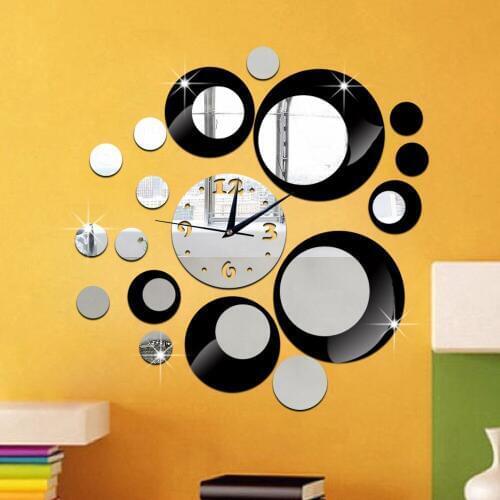 New 3 D crystal lens three-dimensional DIY clock, wall clock crystal ball combination size free shipping